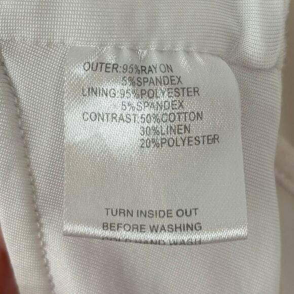 Sabo White Natalia Puff Sleeve Bodysuit Size Large - Picture 6 of 6